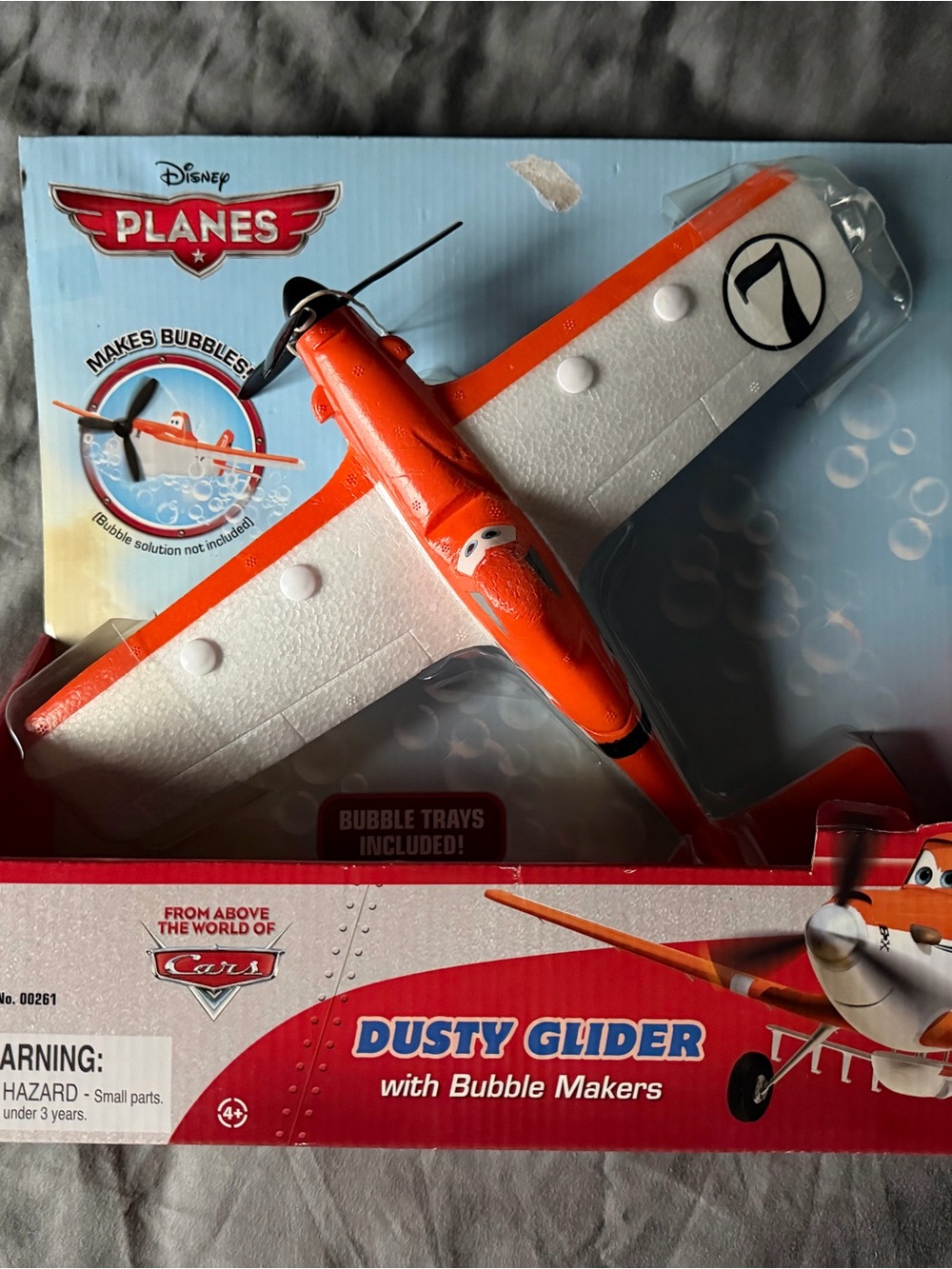 Dusty Glider Bubble Toy - Orange and White